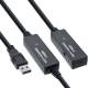 InLine® USB 3.2 Gen.1 active extension, USB-A male to USB-C female, 10m