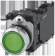 Siemens 3SU11520AB403FA0 3SU1152-0AB40-3FA0 illuminated pushbutton 22 mm round metal light green 1NO+1NC