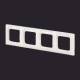 Busch Jaeger 2CKA001754A4551 1734 NS-914 frame horizontal 4-position labelable alpin white Busch-Balance SI