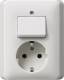 GIRA 017603 Kombination SCHUKO Wechsel Standard 55 Reinweiß