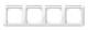Merten 387425 1-M frame, 4-fold horizontal with label holder, active white, glossy