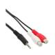 Inline 89941 Jack/C-inch BU audio cable 2m Audio cable 1x 3.5mm jack plug to 2x C-inch socket length 2m