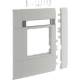 Hager GR1202KB7035 Rahmenblende modular BR ZS 50 mm OT120 Bfeld lichtgrau