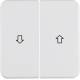 Hager WWW2001PW Wippe 2fach mit Aufdruck Symbol Pfeil WG UP IP44 pws glänzend