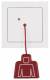 Berker 52026099 Zugtaster mit Rahmen Q.3 polarweiss samt