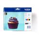 BROTHER LC-123 ink cartridge black and tri-colour standard capacity 1-pack blister without alarm