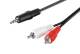 Goobay 51649 Audio Adapterkabel AUX, 3,5 mm Klinke zu Stereo Cinch-Stecker, CU - Klinke 3,5 mm Stecker (3-Pin, stereo) > 2x Cinch-Stecker (Audio links/rechts)