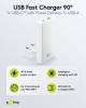 Goobay USB-C™ PD GaN Dual-Schnellladegerät 90° Flat (45 W