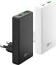 Goobay Multi Fast Charger 45 W USB-C PD GaN Dual-Schnellladegerät 90° Flat weiß - 1x USB-C-Anschluss (Power Delivery) und 1x USB-A-Anschluss (Quick Charge)