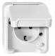 Merten MEG2300-8019 Socket outlet polar white m.BRS AQUASTAR