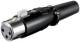 Goobay 11680 Microphone coupling, 3-pin - black housing
