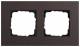 Gira 0212223 frame 2f dark brown, Esprit Linoleum Multiplex