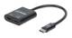 Manhattan 153348 USB-C Audioadapter mit Power Delivery-Ladeport USB-C Stecker auf USB-C Audioport und USB-C Power Delivery Port schwarz