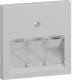 Hager GZUAE3A7035 Central disc UAE 3-way for frame trim panel 55 hfr light grey