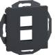 Hager GSETMM1029011 Mounting frame 2-way for MM type 10+Z-disc 55 graphite black