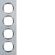 Berker 10142674 Rahmen 4fach flach R.8 Aluminium