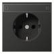 Jung AL1520NAAN SCHUKO socket label LS aluminum anthracite