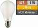 Muellerlicht ETT-1451881 LED Filament Glühlampe, E27, 6W, 810lm, 2700K, warmweiß, matt, 2er Set