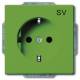 Busch Jaeger 2CKA002011A6260 BJ 20 EUC-13-82-101 SCHUKO socket insert gn RAL6032 solo