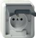 GIRA 448530 Steckdose Erdstift KD + SH WG