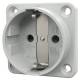 Mennekes 11510 Panel mounted receptacle 16A 2p. + E, SCHUKO 230V gray