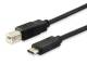 Equip USB2.0 Druckerkabel USB-C->USB-B St/St 1.00m schwarz Polybeutel