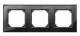Merten 489303 M-PLAN real glass frames 3 times, onyx black 
