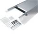 Hager BKF400045 floor duct flush with floor with foil sheet metal BKF 400x(45-70)mm