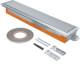 Hager BKWDE600080 End piece height-adjustable with tray and seal, sheet steel 600x(80-120) mm