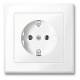 Socket Merten MEG2301-1425, full cover, active white, glossy