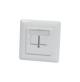 Synergy 21 S216355/S216338V2 Dosen TP, UP, 2-fach, CAT6A, Keystone Slim-line/Short mit Staubschutzklappe, Reinweiß, 180Grad, 