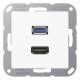 Jung MAA1163WW Einsatz HDMI/USB Serie A/AS alpinweiß