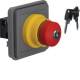 Hager WNA032 NOT-AUS-Taster-Einsatz mit Schloss zur Entriegelung W.1 IP55 grau