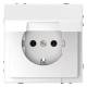 Merten MEG2310-6035 SCHUKO socket with hinged lid BRS plug-in terminal lotus white
