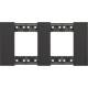 Legrand KA4802M2KG BTicino LivingNow cover frame 2x2-module in color version Black