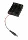 ALLNET Battery pack of 3 for 18650 Li-ion battery with barrel connector 5.1x2.1mm