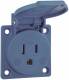 ABL Sursum UL12505 ABL built-in socket blue, 15A 125V U.S. / Canada