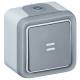 Legrand 069712 Wippschalter Aus-/Wechsel Kontroll 1-polig FR-Aufputz Plexo55 grau