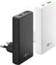 Goobay Multi Fast Charger 65 W USB-C PD GaN Dual-Schnellladegerät 90° Flat schwarz - 1x USB-C-Anschluss (Power Delivery) und 1x USB-A-Anschluss (Quick Charge)