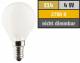 Muellerlicht ETT-1451883 LED Filament Tropfenlampe, E14, 4W, 470lm, 2700K, warmweiß, matt, 3er Set