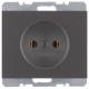 Berker 6167157006 socket without protective contact K.1 anthracite matt