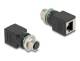 DELOCK M12 Adapter D-coded 4 pin female to RJ45 jack straight