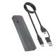 Gehäuse IcyBox für NVMe M.2/SATA SSD 10 Gbps USB 3.2 Gen 2 Type-C IB-1826MCL-CU31