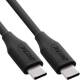 InLine® USB 2.0 Kabel, USB-C Schnellladekabel 100W, Black Cookie, schwarz 0,5m