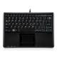 Perixx PERIBOARD-510 H PLUS US, Mini USB-Tastatur, Touchpad, Hub, schwarz