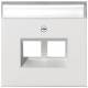 GIRA 2640112 Abdeckung BSF Modular Jack 30° 2fach Flächenschalter Reinweiß