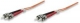 INTELLINET 470070 Glasfaser LWL-Anschlusskabel, Duplex, Multimode ST/ST, 50/125 µm, OM2, 3 m, orange