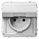 Merten MEG2612-7260 socket with protective cable. Folding folder + writing BRS SK aluminum AQUA