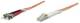 Intellinet 471329 Glasfaser LWL-Anschlusskabel, Duplex, Multimode LC/ST, 62,5/125 µm, OM1, 3 m, orange