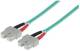 Intellinet 751025 Fiber Optic Fiber optic cable, duplex, multimode SC / SC, 50/125 micron, OM3, 1 m, Aqua